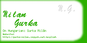 milan gurka business card